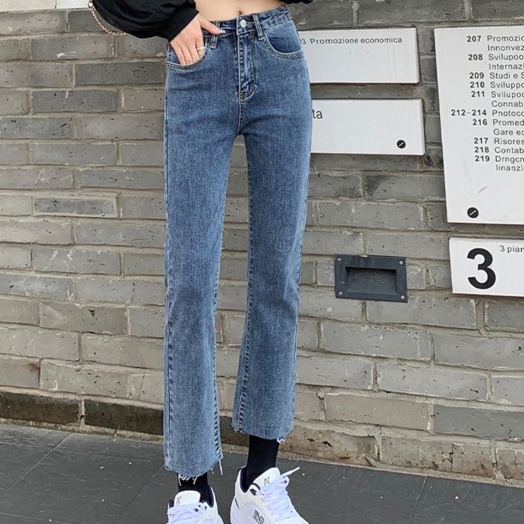 レディース ジーンズ スリムストレートデニム