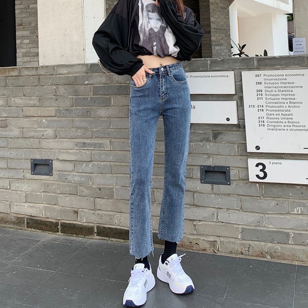 レディース ジーンズ スリムストレートデニム