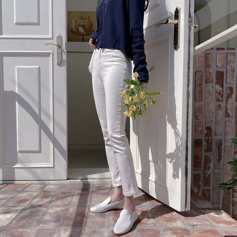 レディース ジーンズ ハイウエストスキニーデニムパンツ