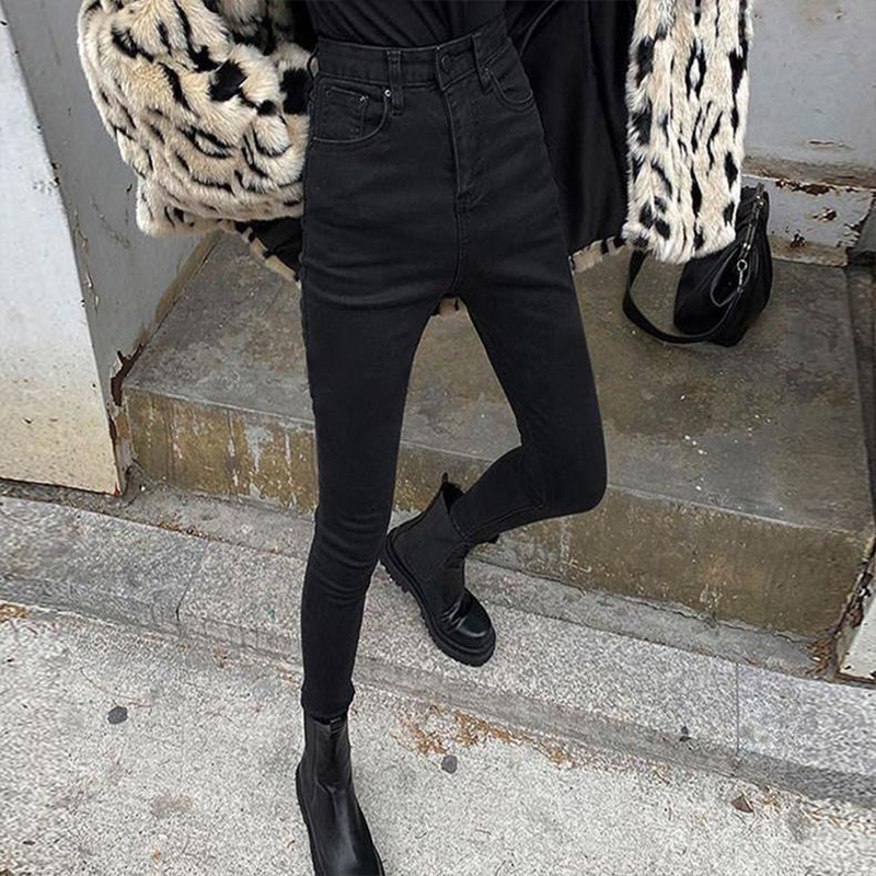 レディース ジーンズ 美脚効果抜群ハイウエストスキニーデニムパンツ