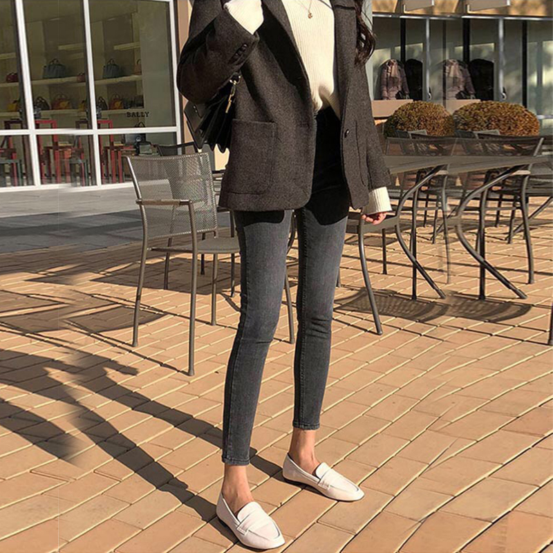 レディース ジーンズ 美脚効果抜群ハイウエストスキニーデニムパンツ