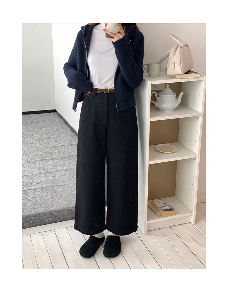 ハイウエストワイドデニムパンツ
