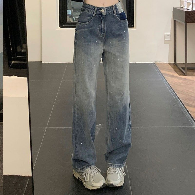 レディースジーンズパンツ キラキラストーンデニム