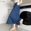  Aライン デニムスカート ポケット付き 