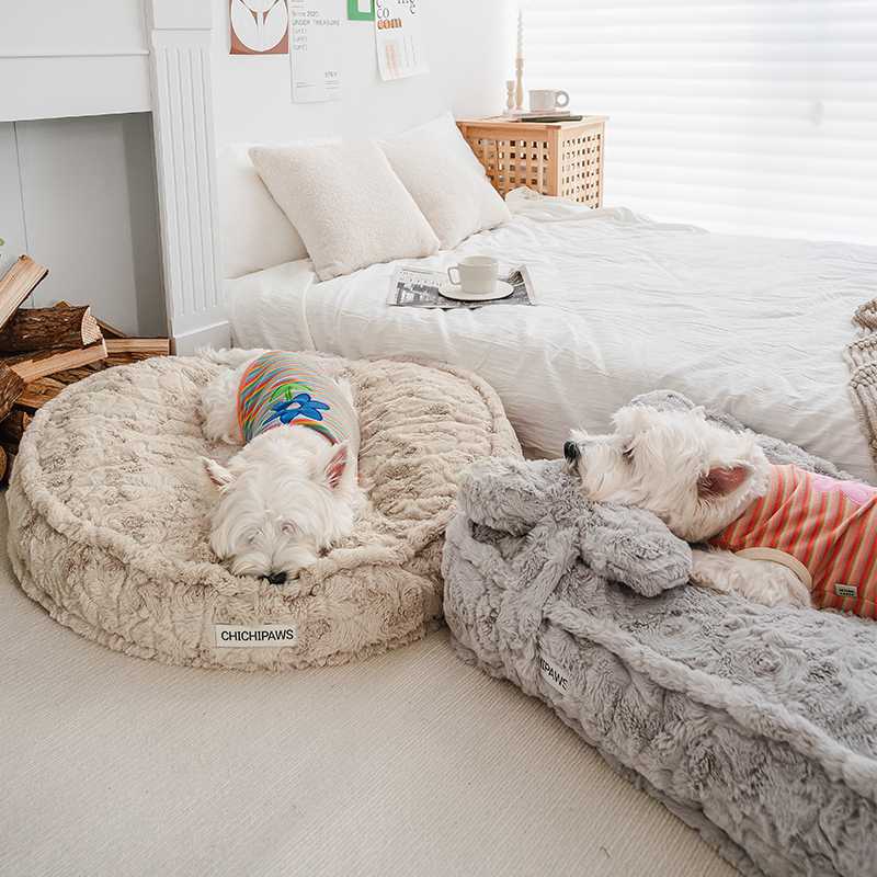 犬ベッド もふもふの雲のようなくつろぎベッド