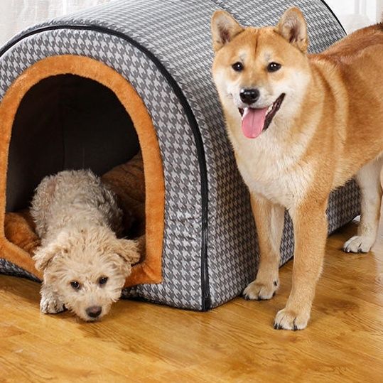 犬ベッド 全封閉式保温ドーム型ペットハウス