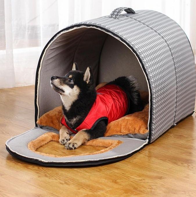 犬ベッド 全封閉式保温ドーム型ペットハウス