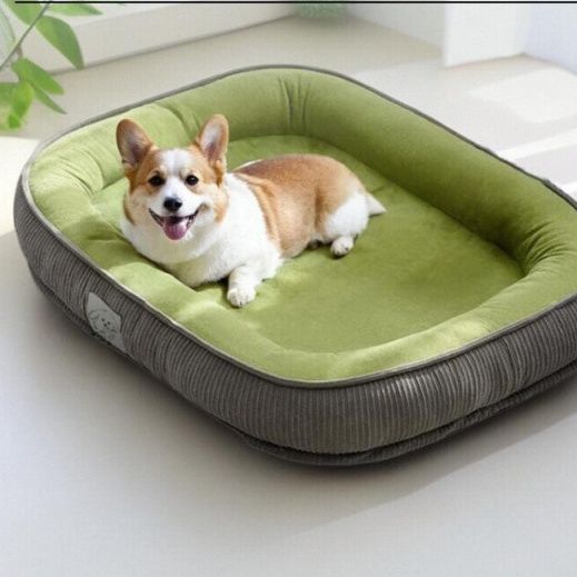 犬ベッド 厚手立体縫製ふちつき洗える犬用寝具クッション