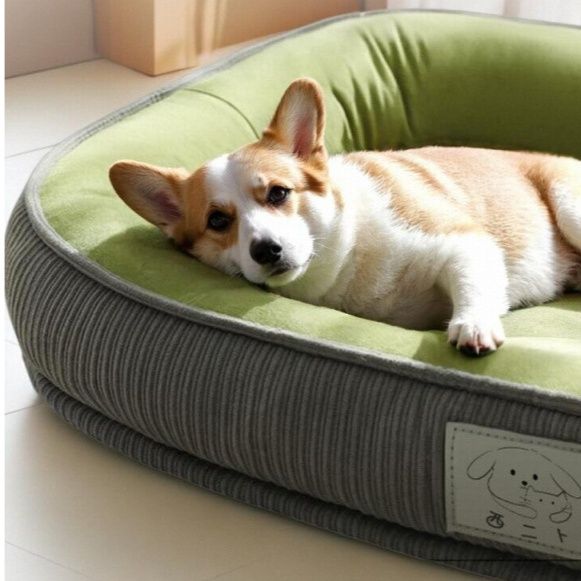 犬ベッド 厚手立体縫製ふちつき洗える犬用寝具クッション