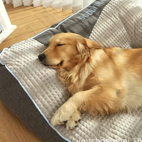 犬ベッド ゆったり寛ぐ大型犬対応厚手クッションベッド