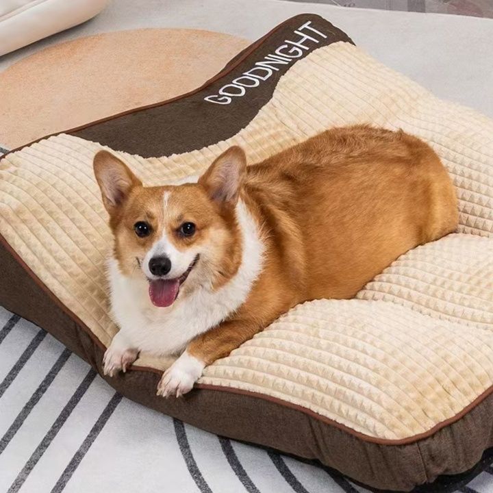 犬ベッド ゆったり寛ぐ大型犬対応厚手クッションベッド