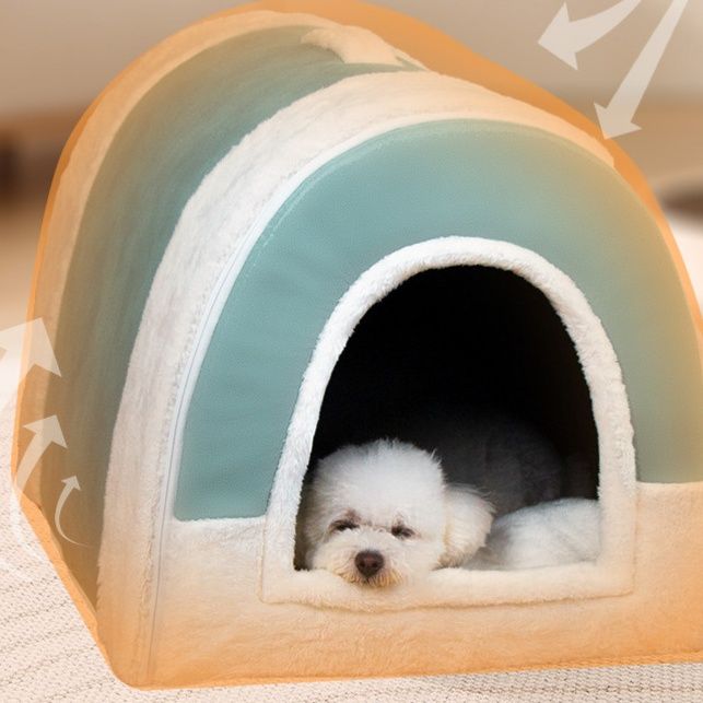 犬ベッド 愛犬が喜ぶ全方位包み込み式ドーム型犬ベッド