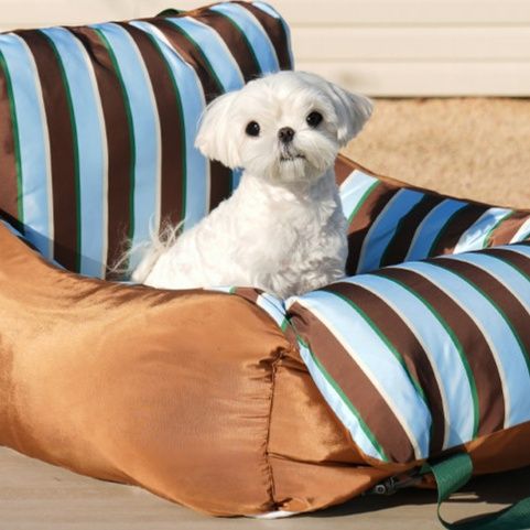 車載用固定ベルト付き立体包囲型犬ベッド