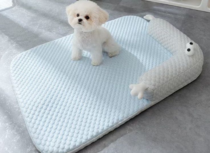 可愛いデザイン付き冷感キルティング犬用マット