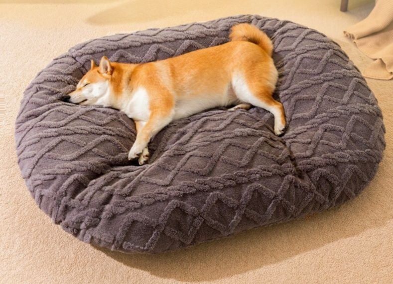 ふわふわ丸型犬ベッド用もこもこマット