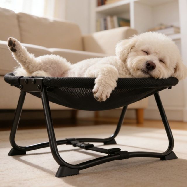 折りたたみ式鉄製フレーム犬用アウトドアベッド