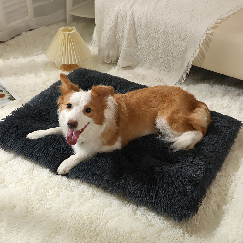 犬ベッド ふわふわ長毛素材の犬用ぐっすり休息マット