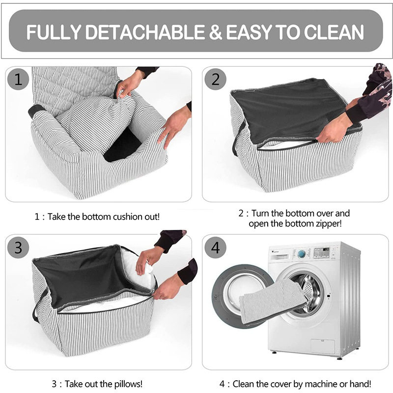 犬ベッド 持ち運び簡単座席取付型愛犬用ふかふか車内専用座椅子