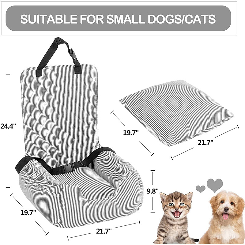 犬ベッド 持ち運び簡単座席取付型愛犬用ふかふか車内専用座椅子