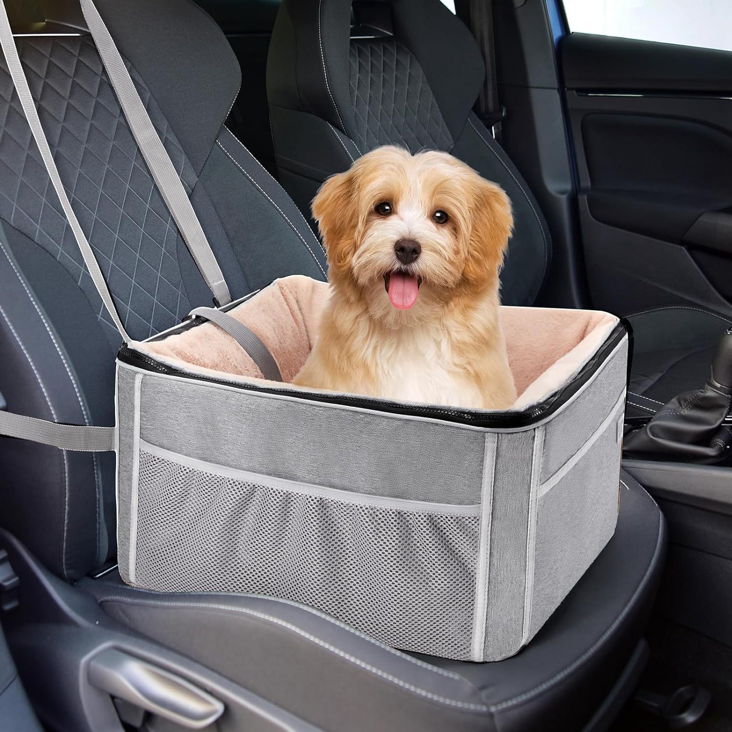 犬ベッド 愛犬快適座席用ドライブベッド安全固定ベルト付き