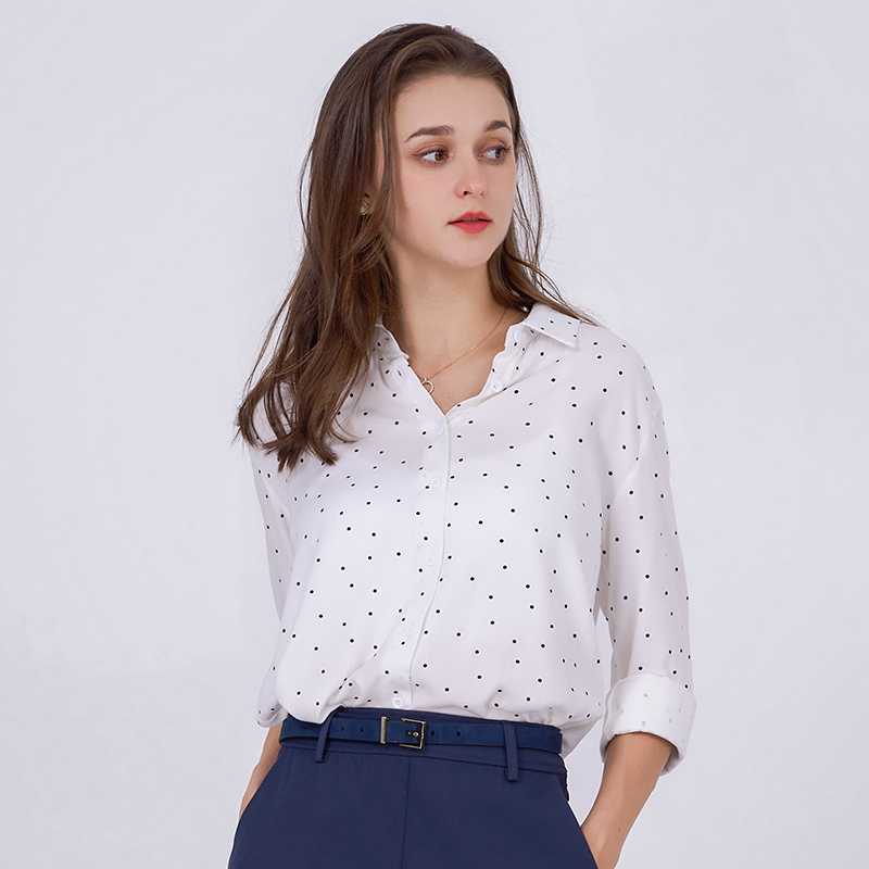 シャツ ドットコーデ 水玉模様の長袖シャツ