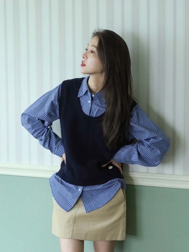 ドットコーデ クラシック格子柄シャツ