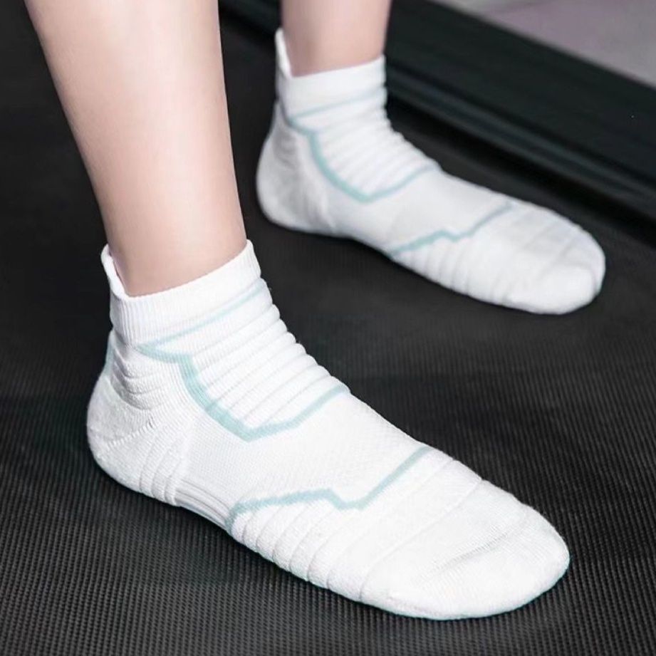 着圧ソックス くるぶし丈 立体編み サポートショート丈
