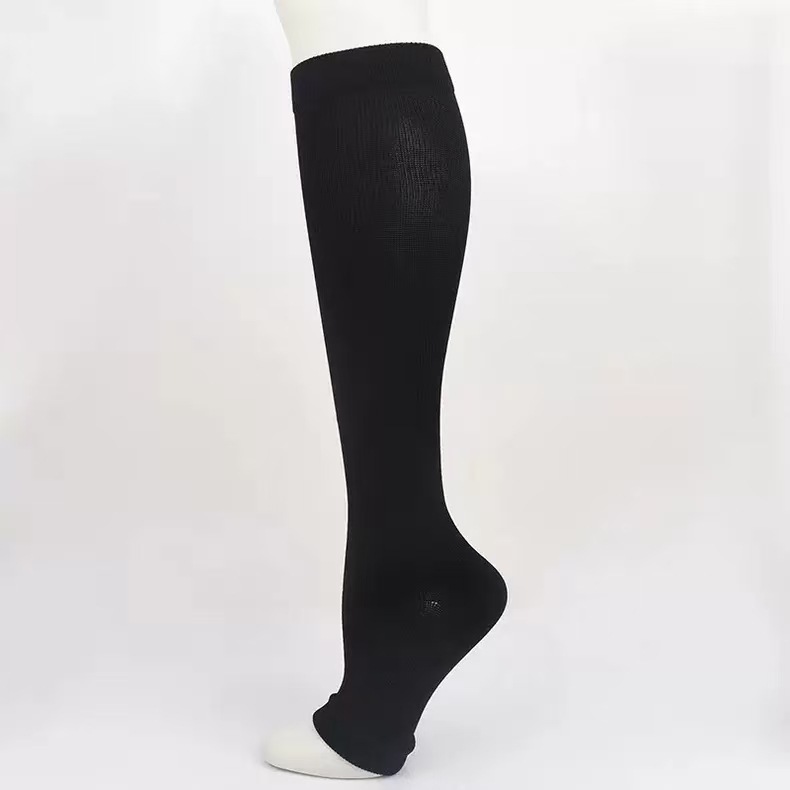 着圧ソックス つま先なし ひざ下丈 むくみ解消