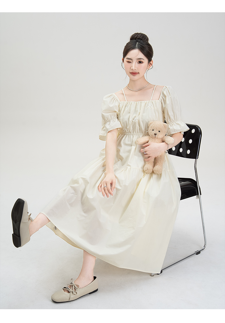 オケージョン　ドレス 優美な佇まい フリルオフショルワンピース
