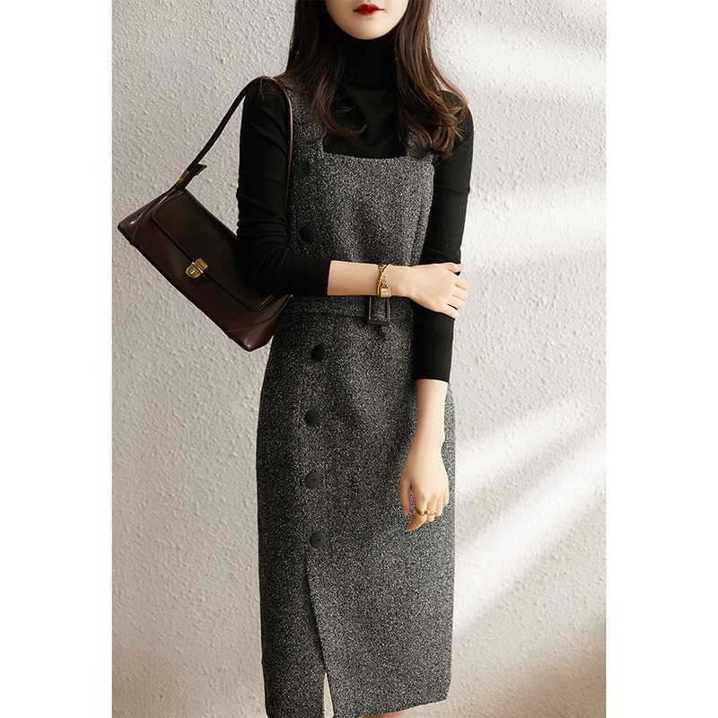 オケージョンワンピース モダンエレガントジャンパースカート