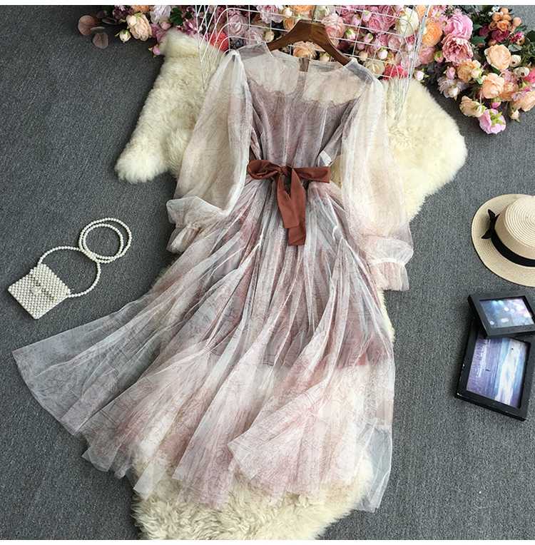 オケージョン　ドレス オケージョン　ドレス 幻想的な風合いチュールワンピース