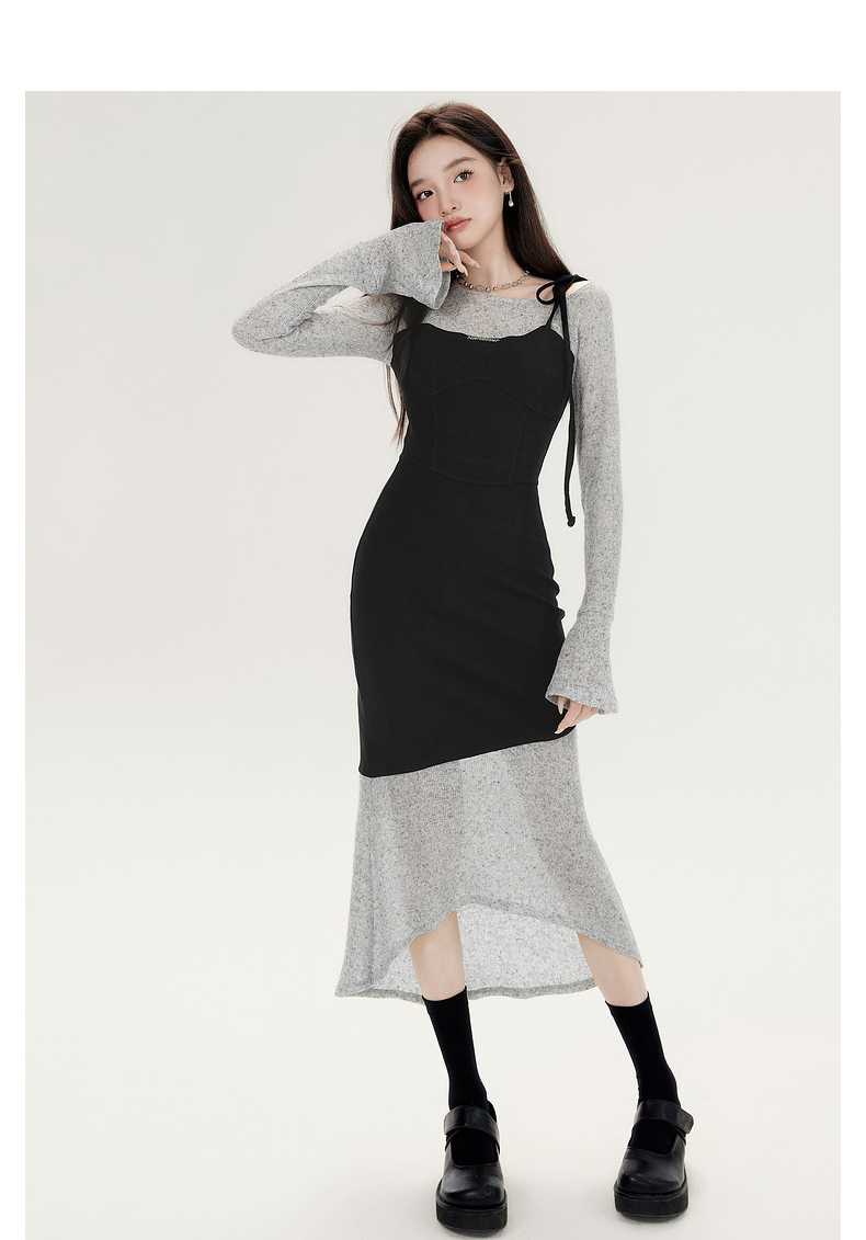 オケージョン　ドレス オケージョン　ドレス レイヤード風リボンオフショルワンピース