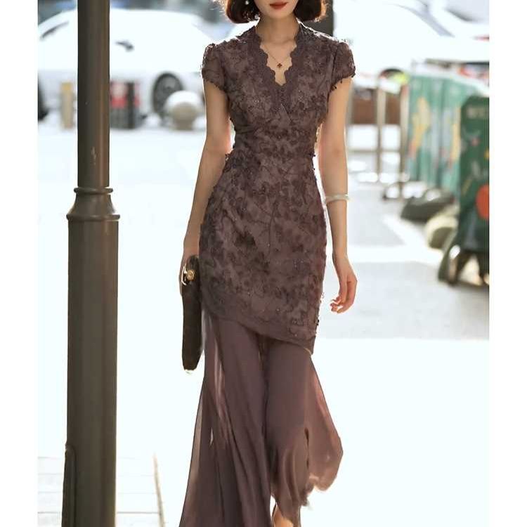 オケージョン　ドレス オケージョン　ドレス 花柄レース マーメイドラインドレス