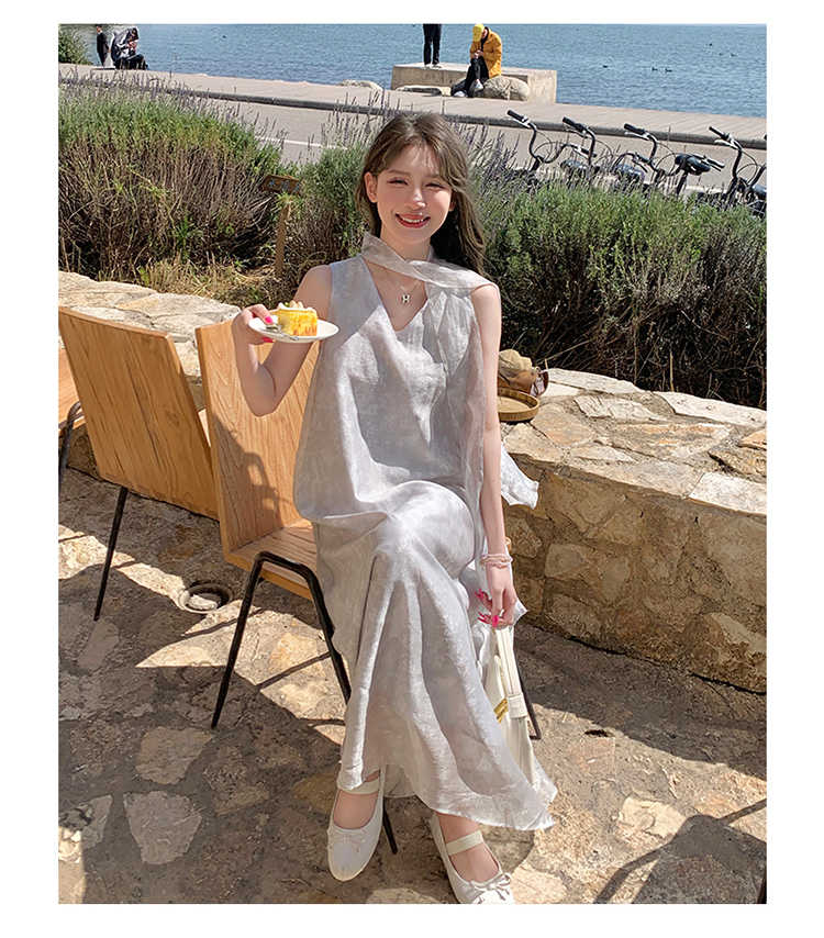 オケージョン　ドレス オケージョン　ドレス 湖畔の風が彩る 涼やかマキシワンピース