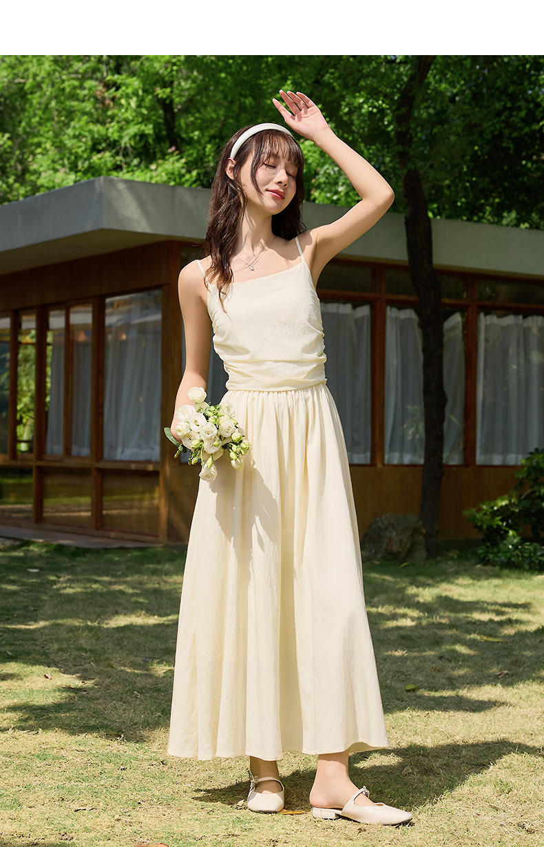 オケージョン　ドレス 優美なフレアキャミソールワンピース