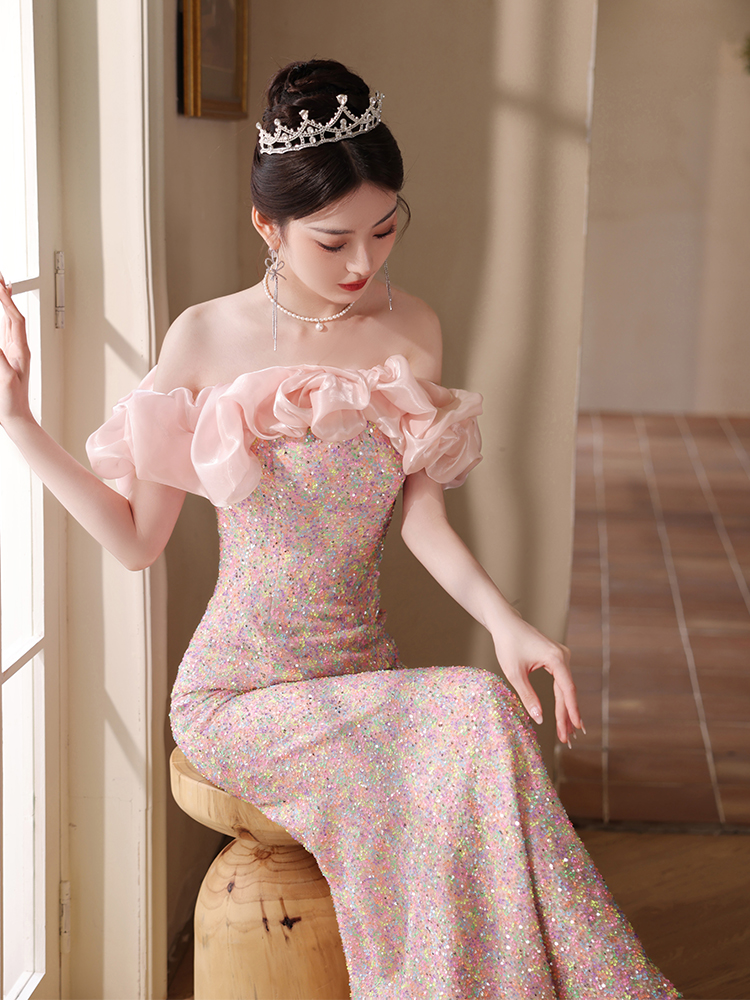 カラードレス カラードレス 煌めき姫のオーロラドレス