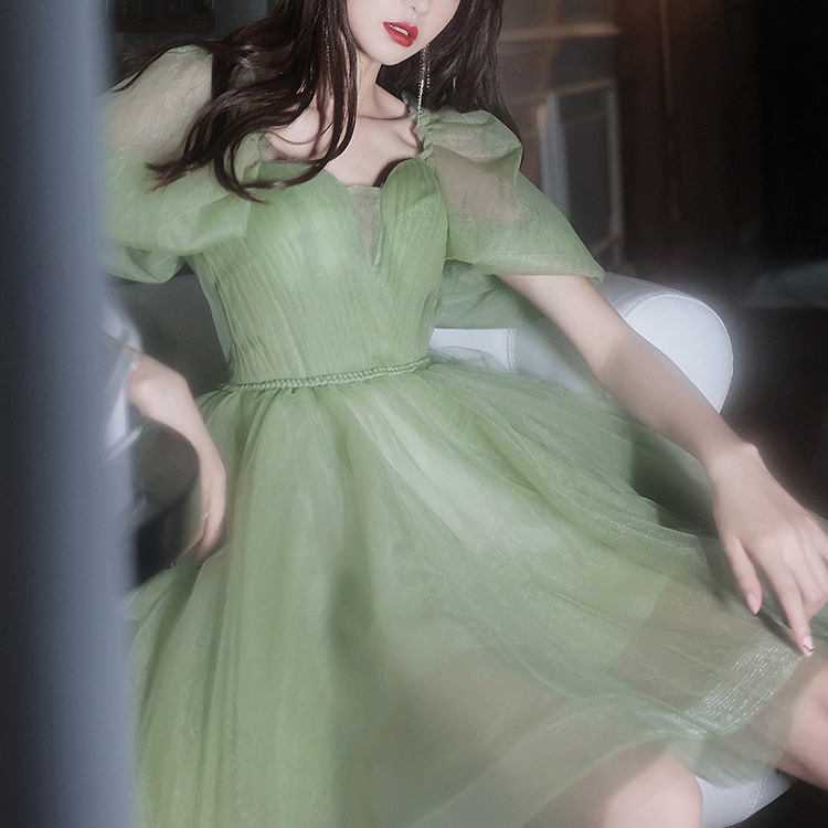 カラードレス カラードレス 優美なオフショルダーチュールドレス