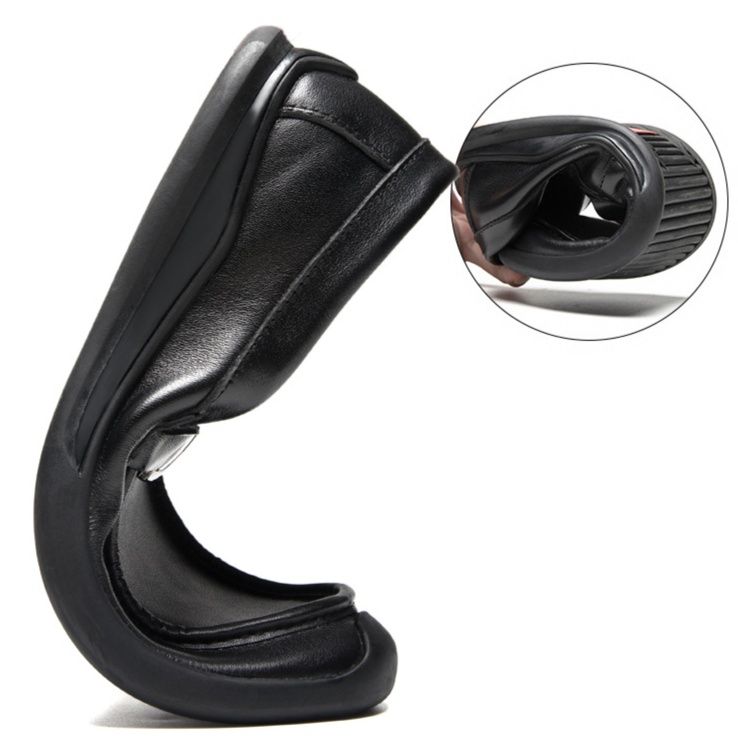 金属装飾パンチング本革ドライビングローファー