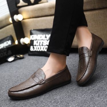 ドライビングシューズ 本革仕立て手縫い風モカシンローファー