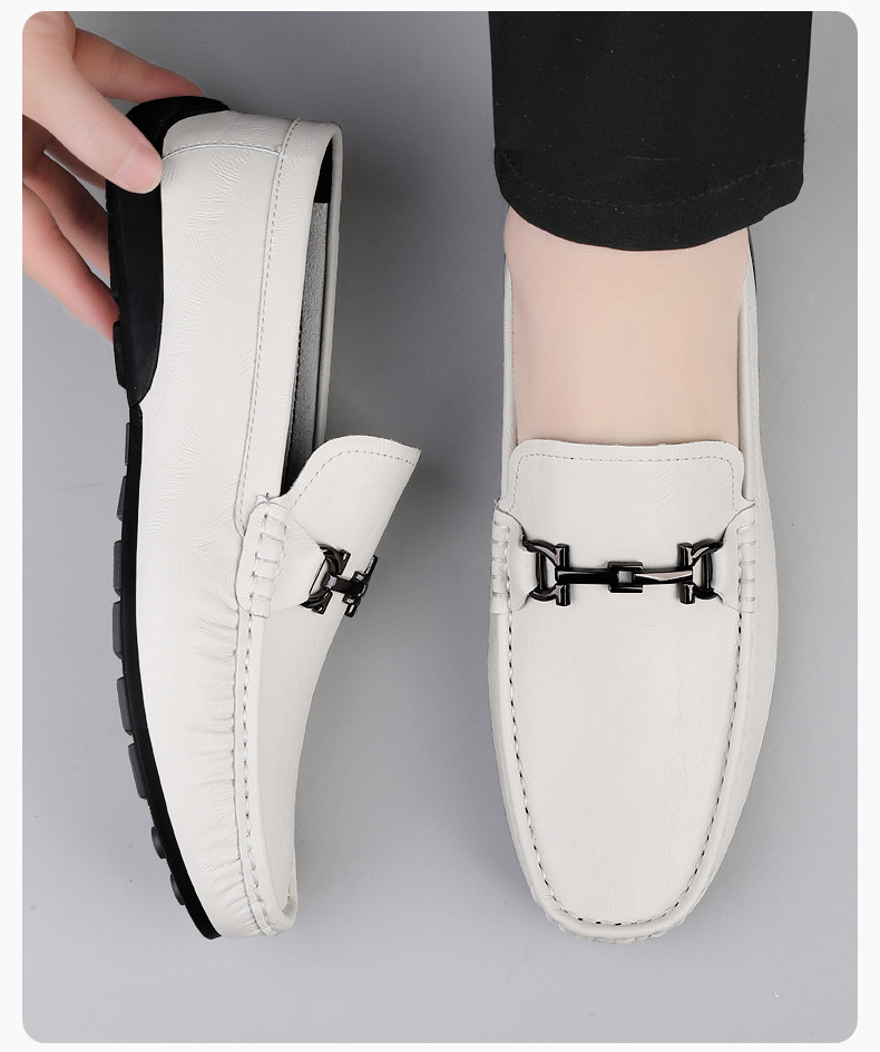 金具付き本革ドライビングシューズローファー