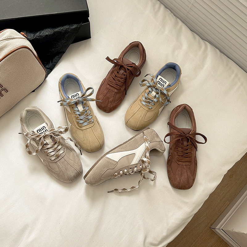 ドライビングシューズ レトロ風スエード調レーシングドライビングシューズ