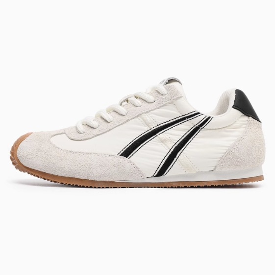 ドライビングシューズ 流線型サイドライン配色レーシングスニーカー