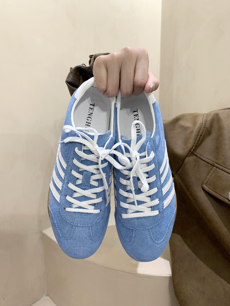 ドライビングシューズ 縦縞スエード走行シューズ