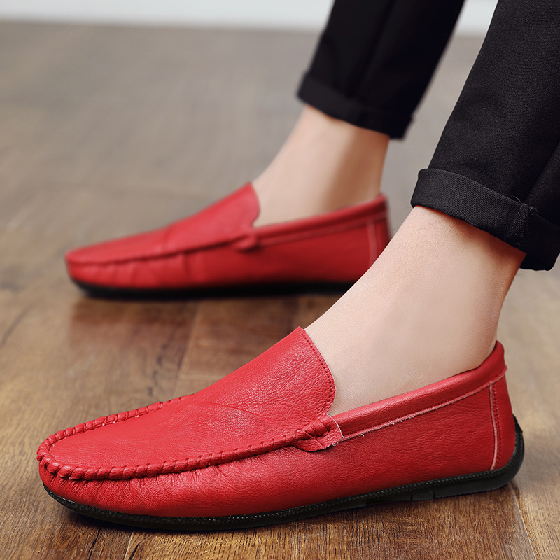 ドライビングシューズ 洗練シンプル本革モカシン