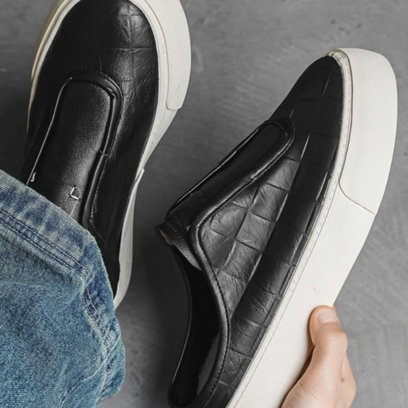 ドライビングシューズ 合成革ローファー スリッポン型ローカット紳士靴