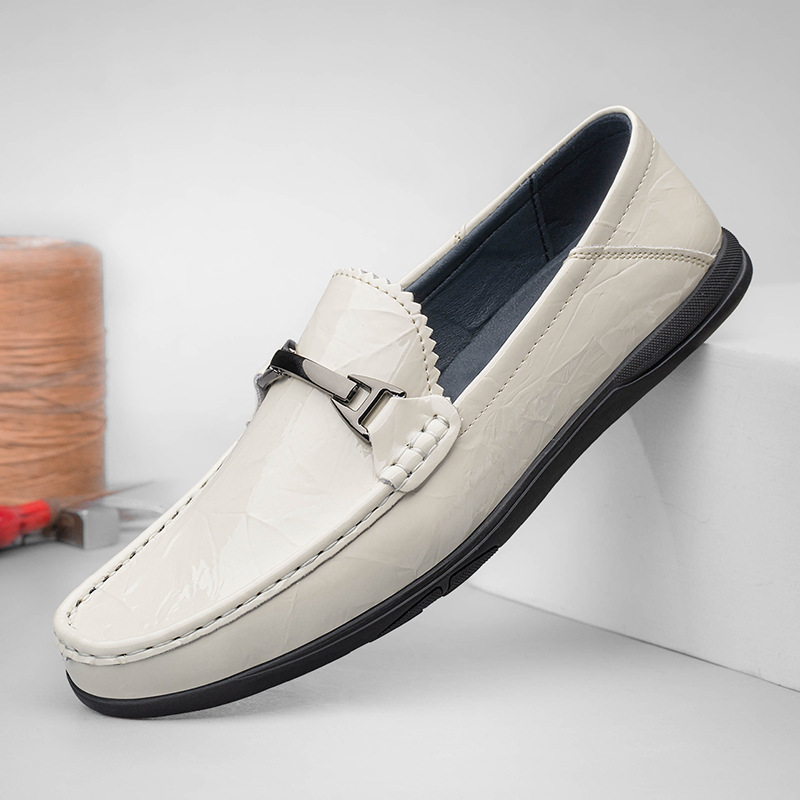 ドライビングシューズ 金具付き本革ローファー メンズ ドライビングシューズ