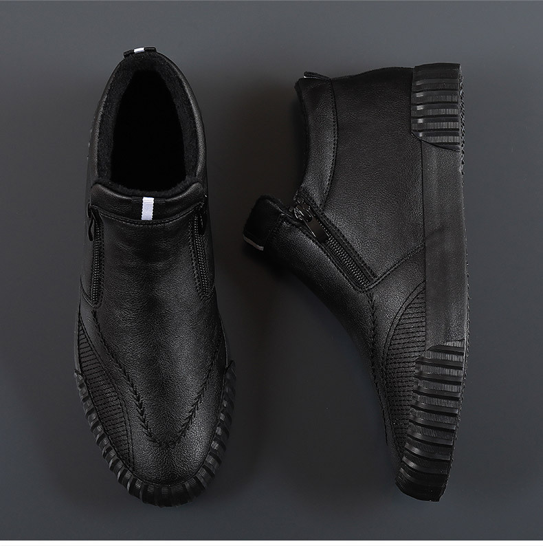 ドライビングシューズ 裏ボア仕様サイドジップハイカットレーシングシューズ