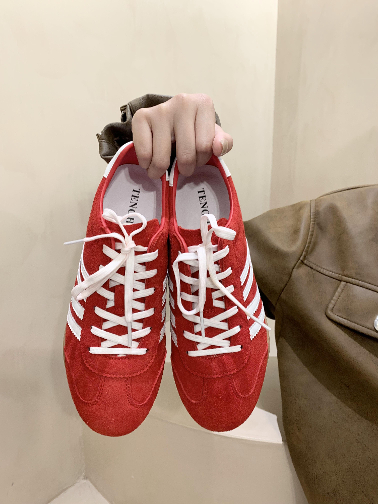 ドライビングシューズ 縦縞スエード走行シューズ