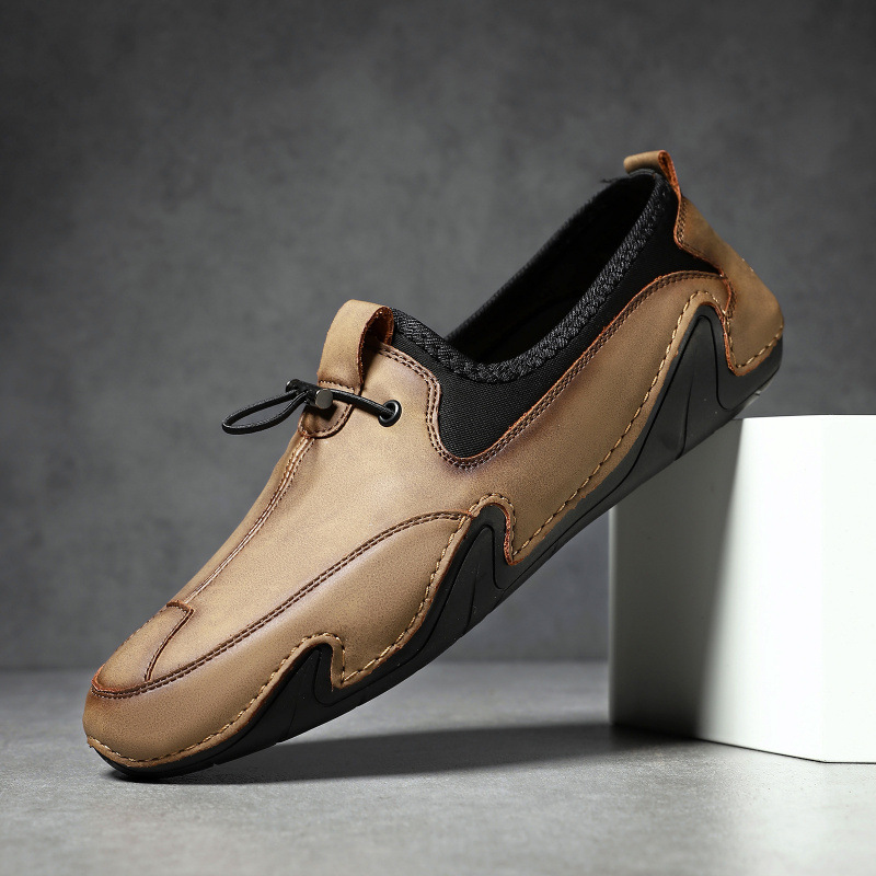 ドライビングシューズ 本革スリッポン型レーシングドライビングシューズ