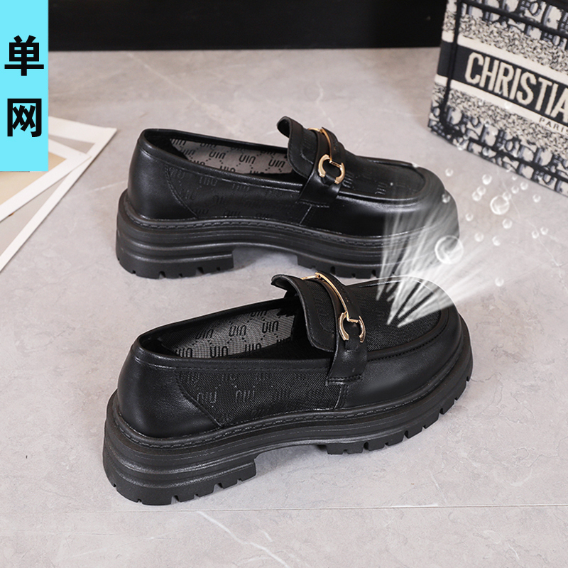 ドライビングシューズ 厚底金具装飾ドライビングローファー